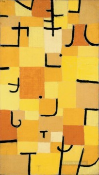 Paul Klee Painting - Characters in yellow Paul Klee